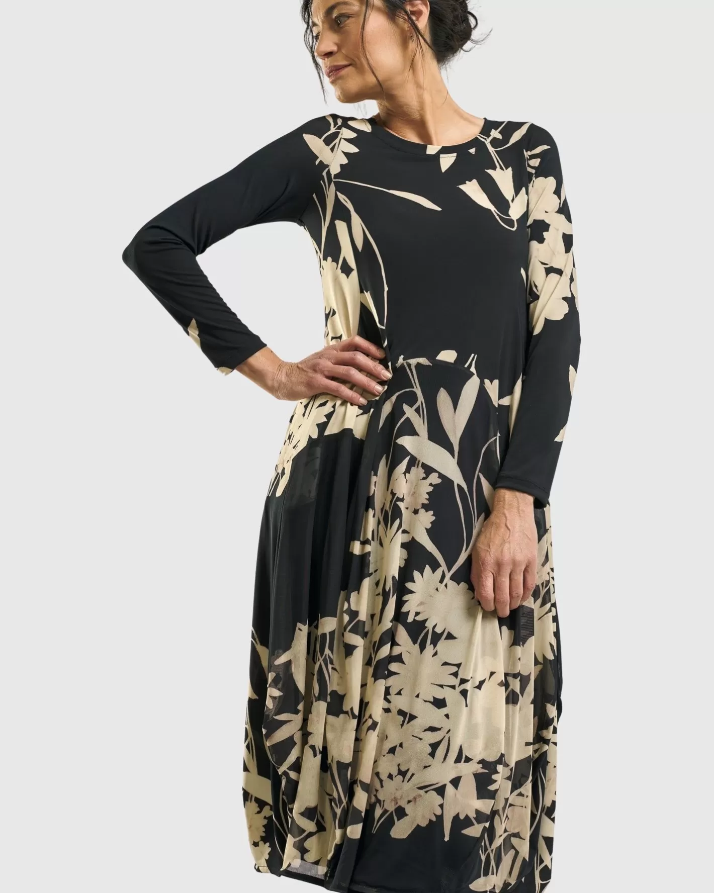 Amber Cocoon Dress, Floral | Alembika Cheap