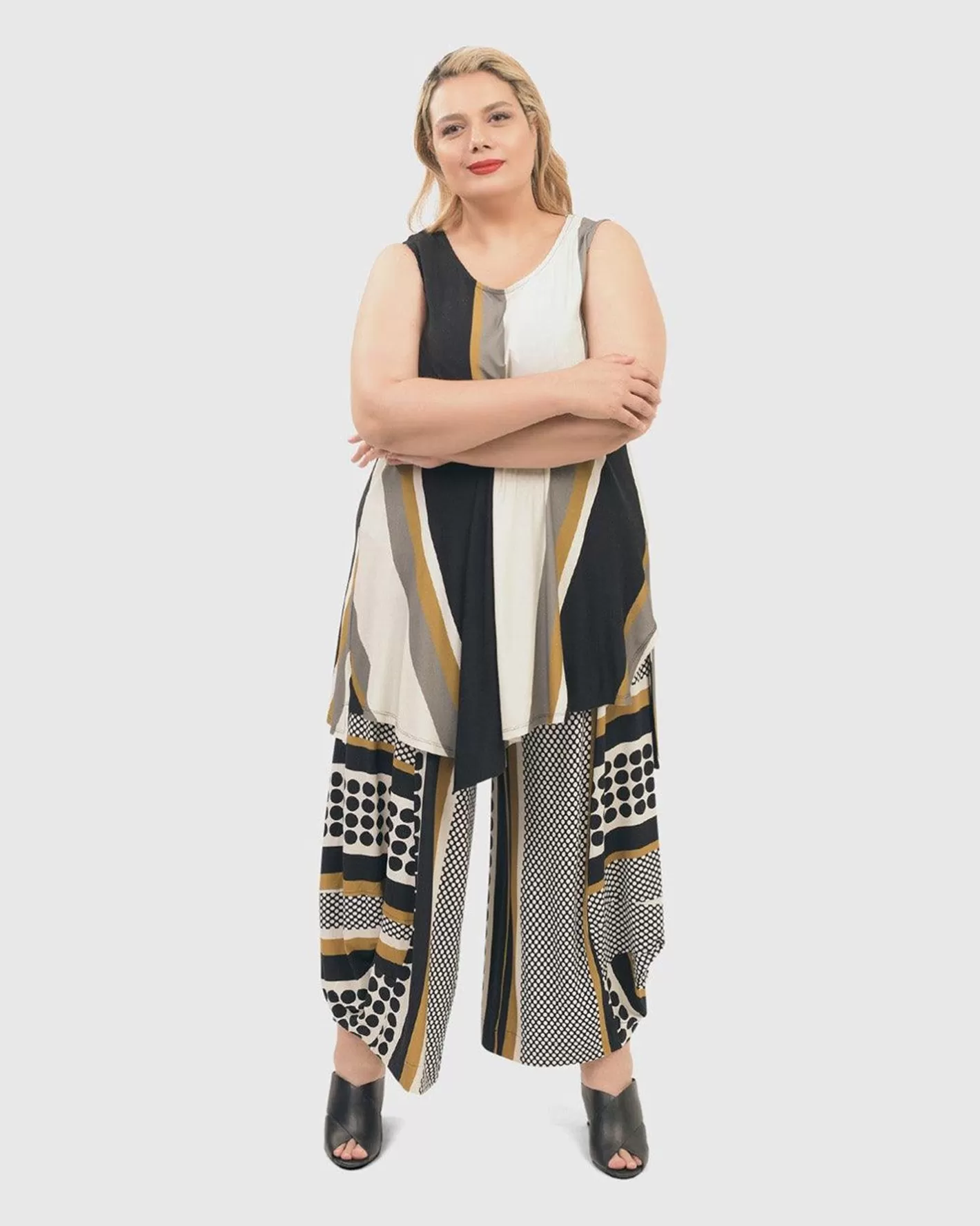 Ani Sleeveless Tunic Top, Stripes | Alembika Cheap