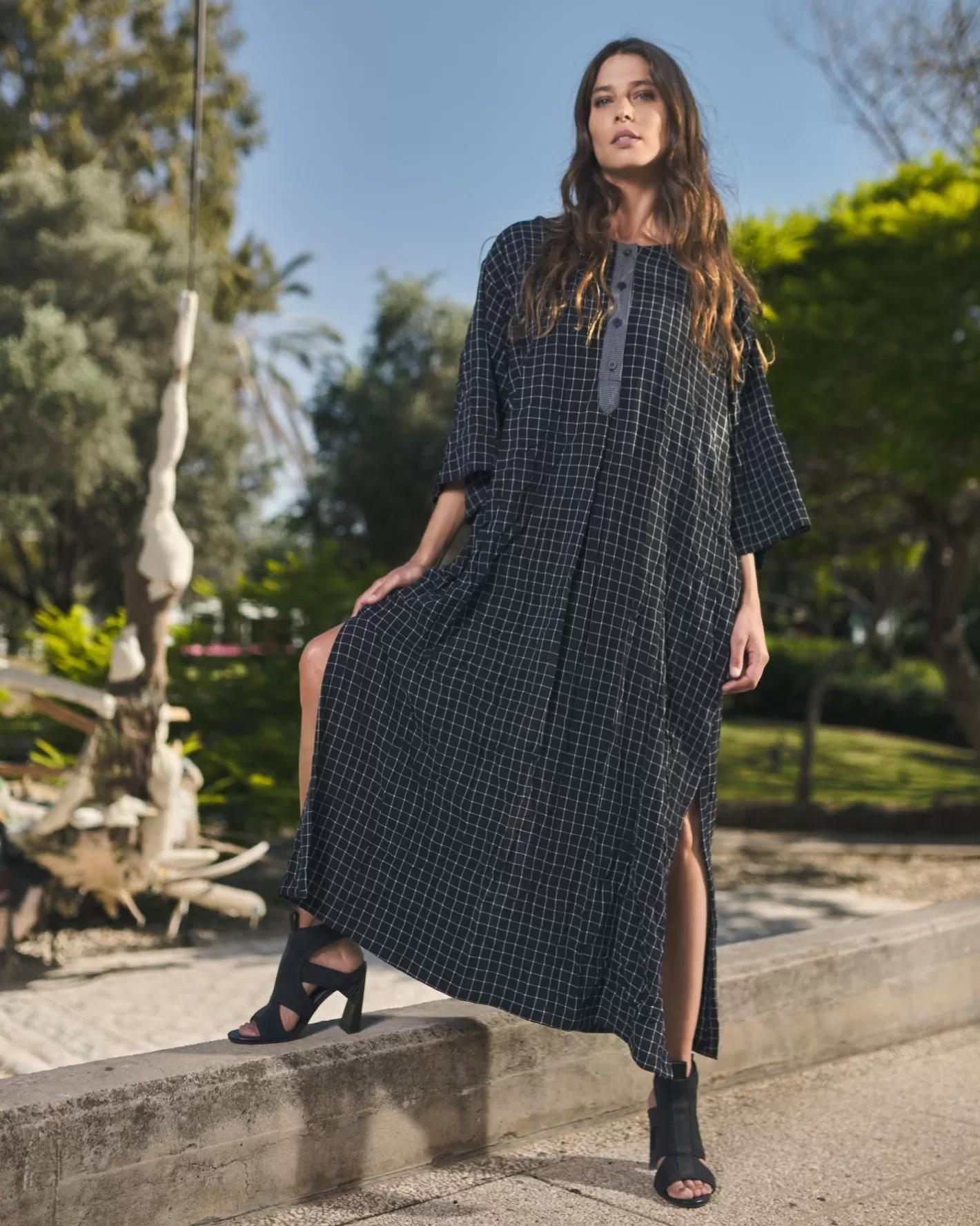 Aphrodite Caftan Dress, Net | Alembika Store