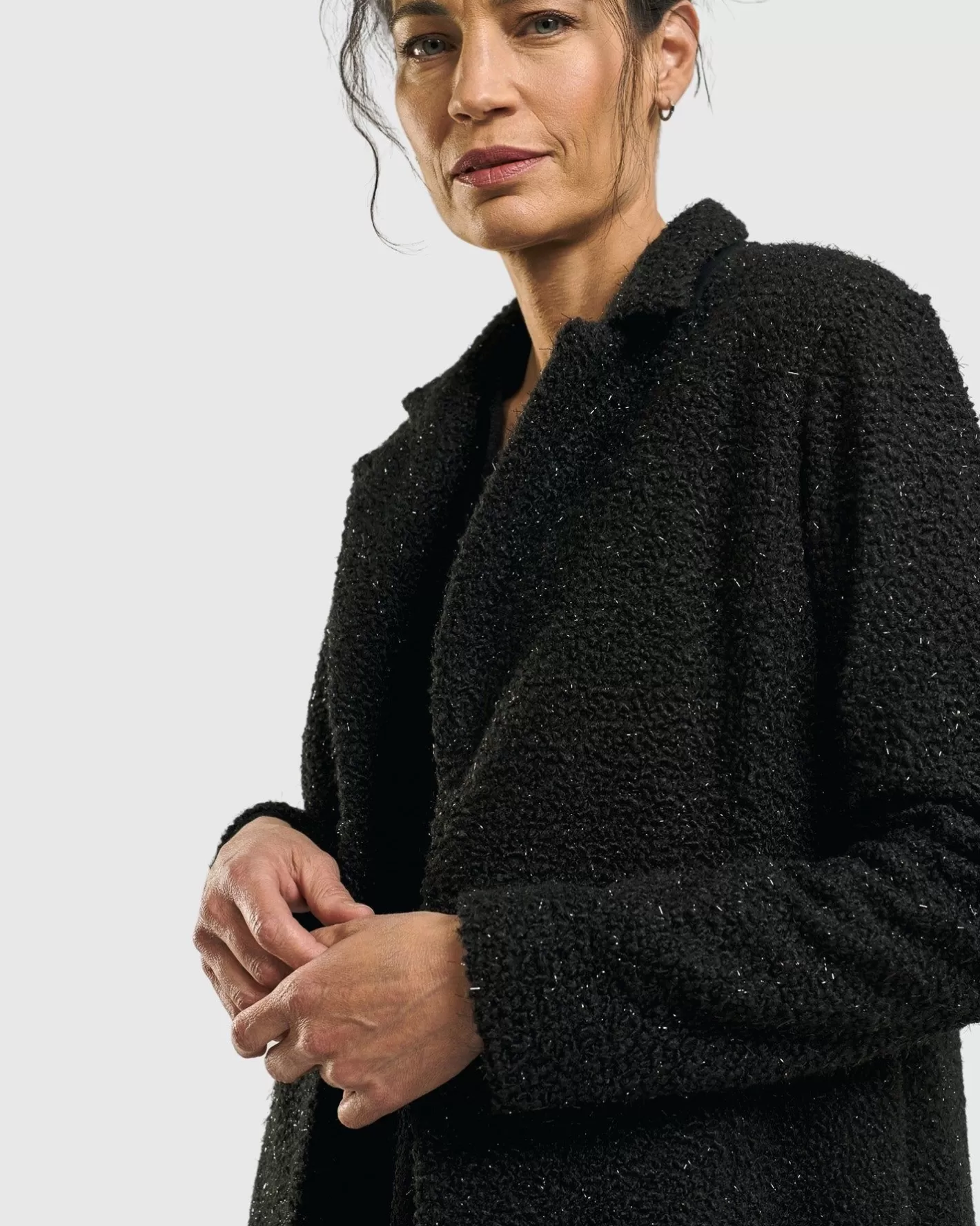 Aquarius Cardigan Jacket, Charcoal | Alembika Sale