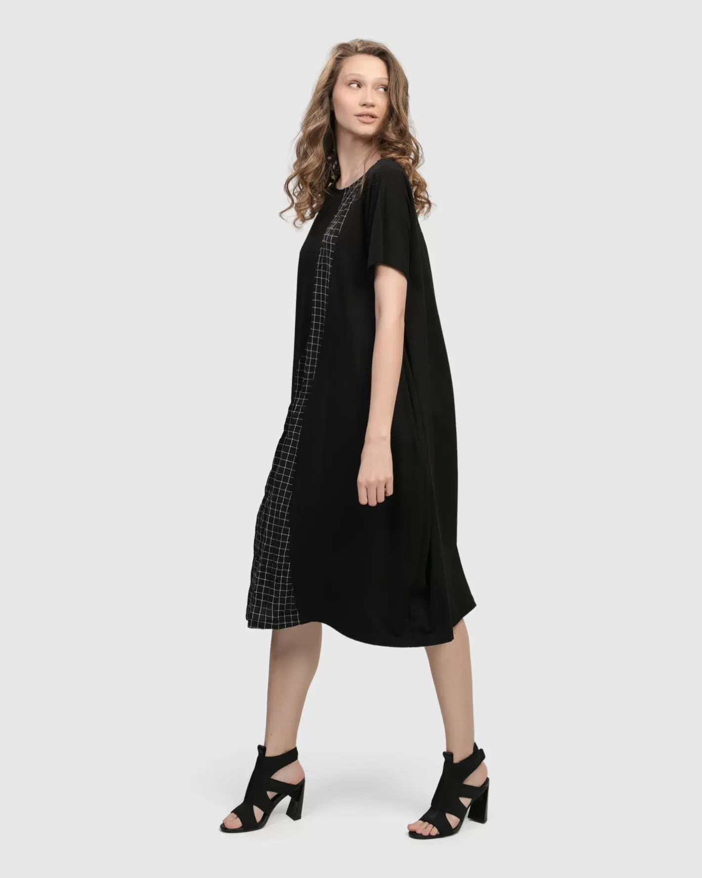 Athena Relaxed Cocoon Dress, Net | Alembika Cheap