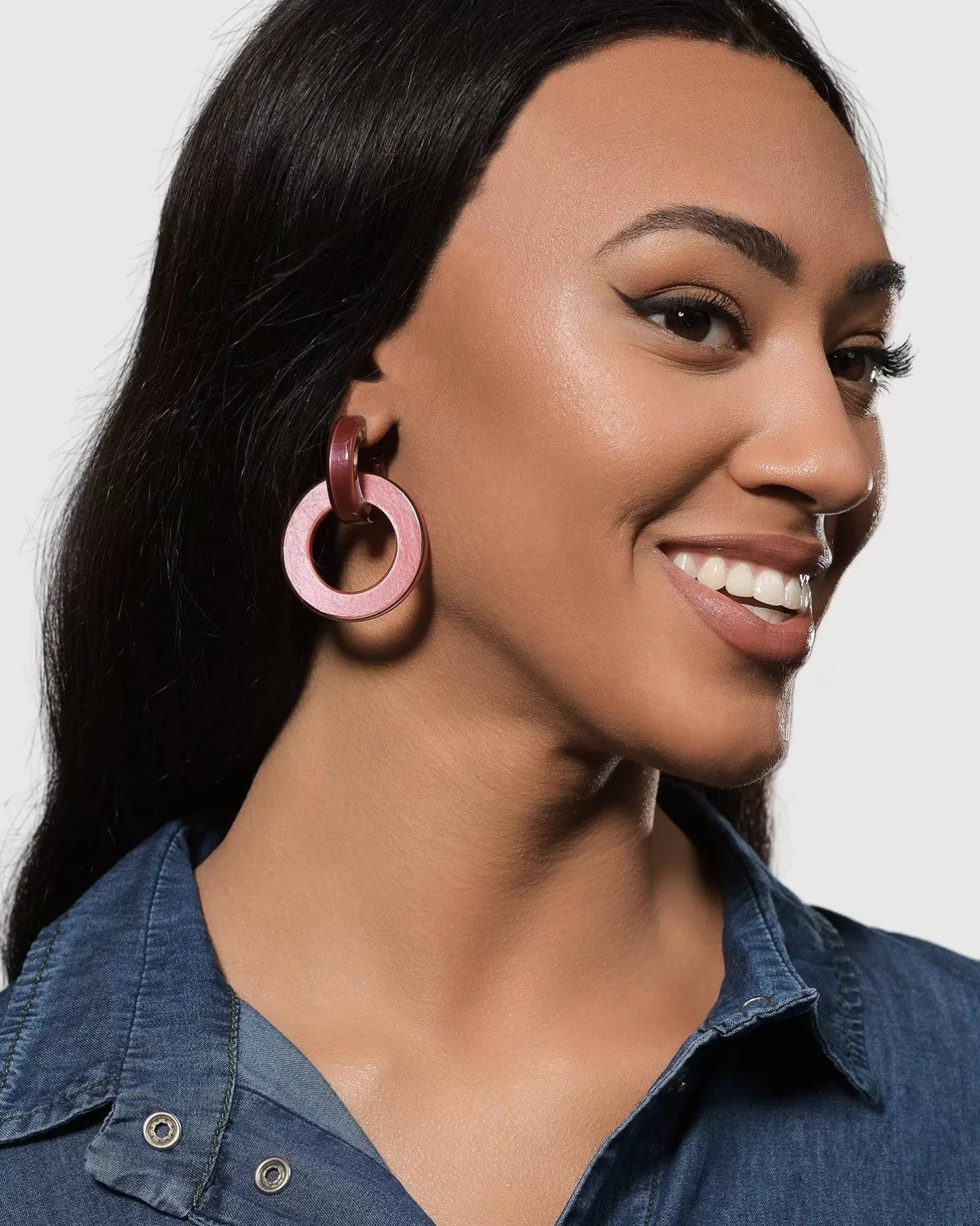 Circle Duet Earrings, Coral | Alembika Discount