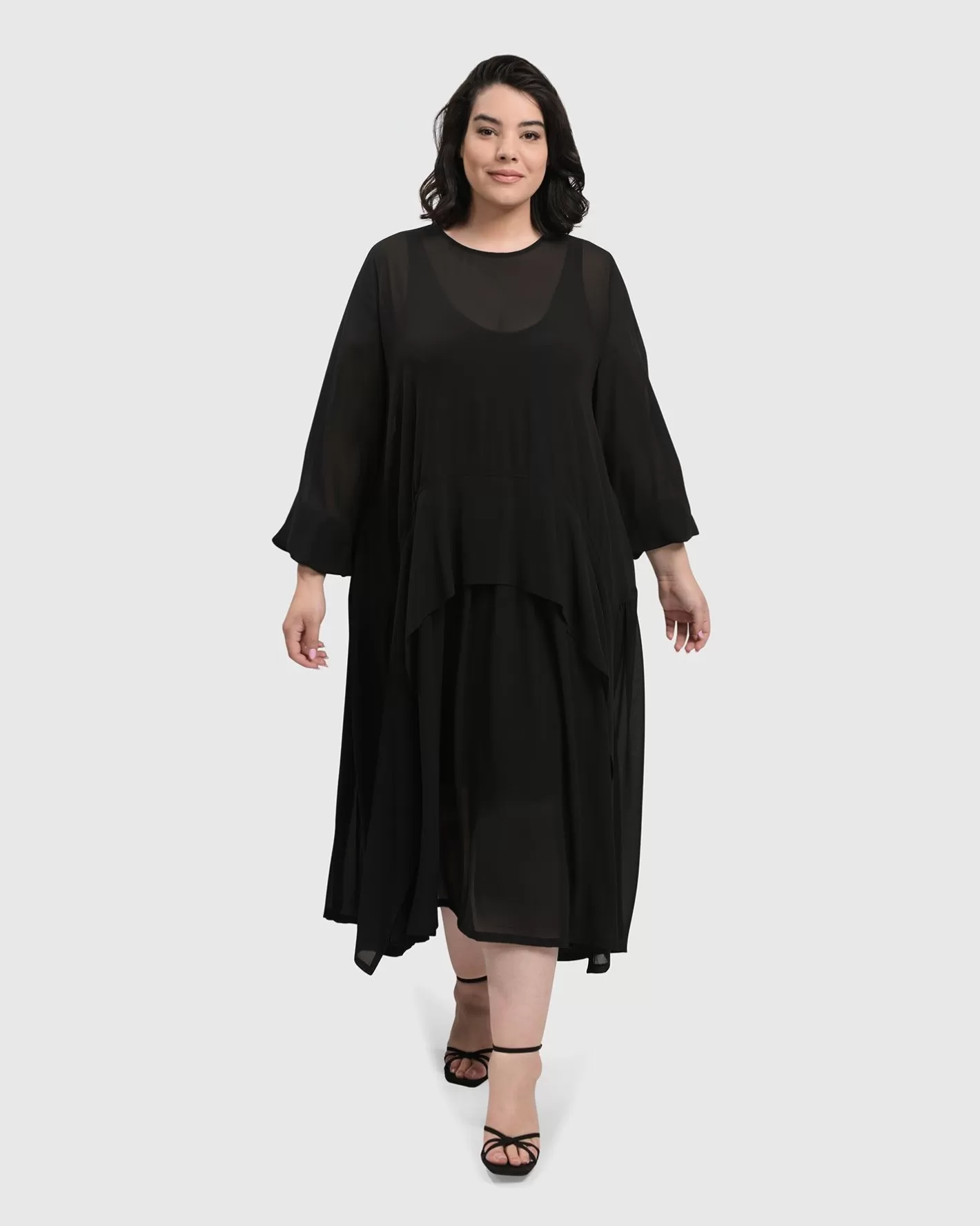 Cultured Club Popover Dress, Black | Alembika Clearance