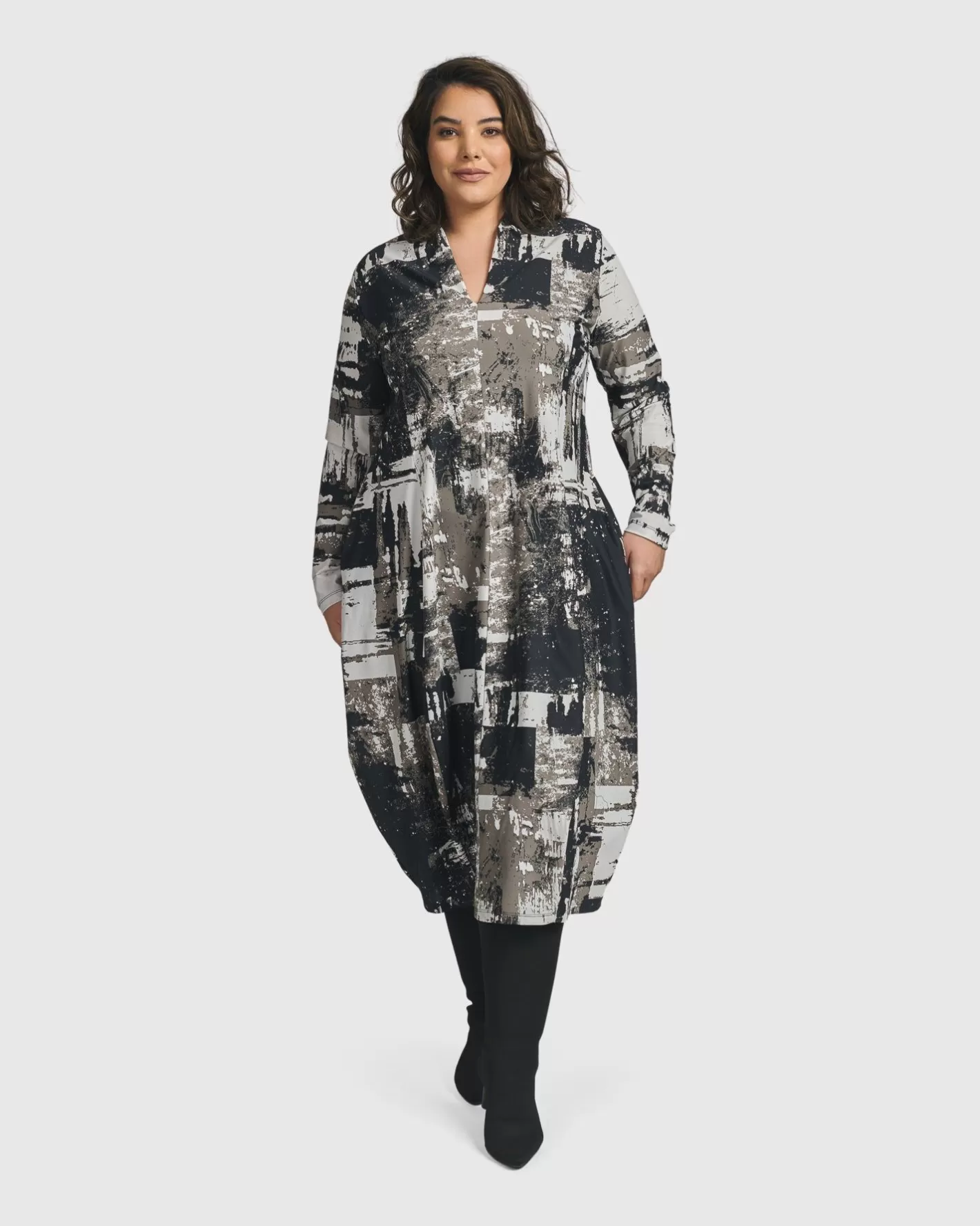 Digi Cocoon Dress, Marble | Alembika Sale