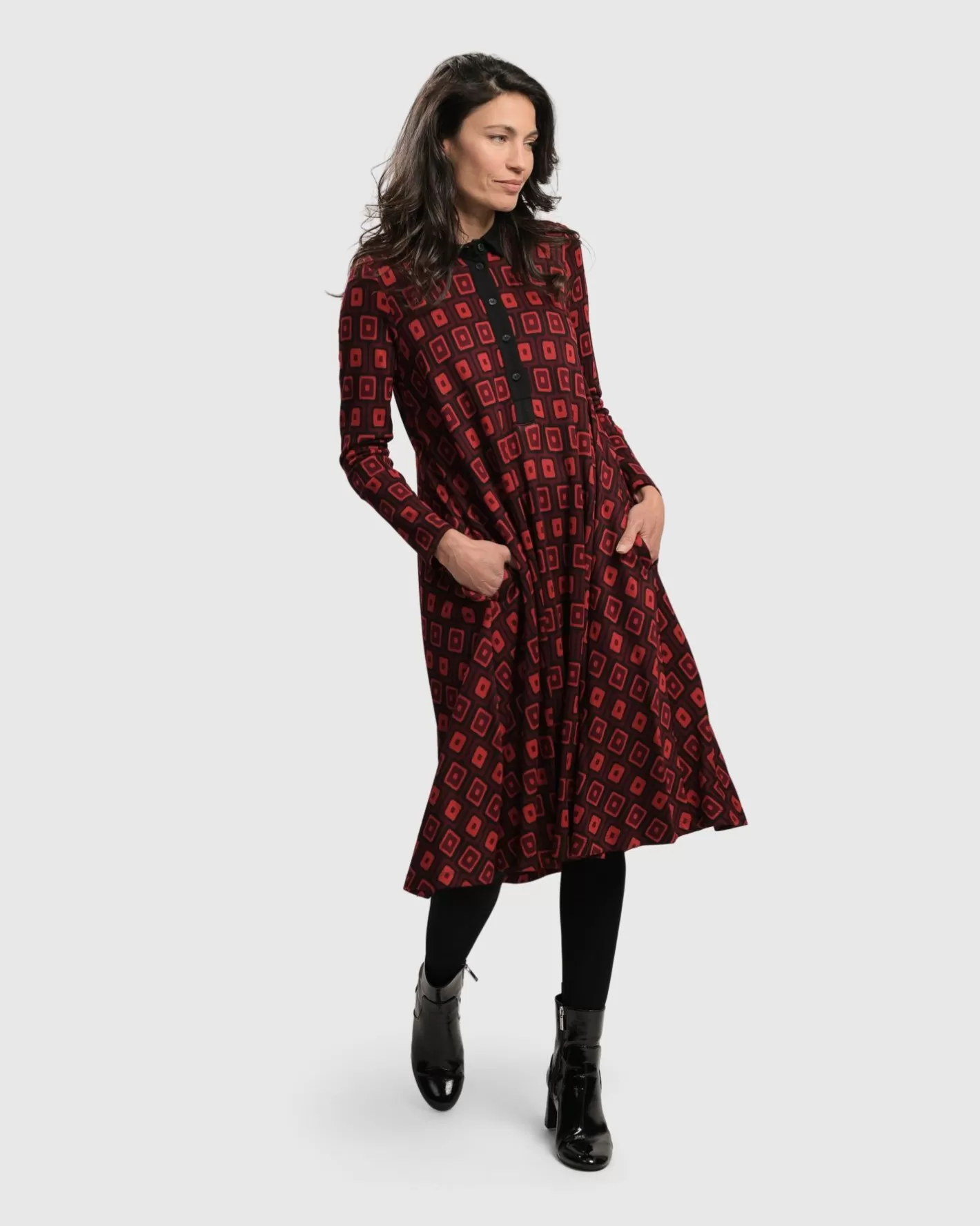 Dynamite Shirt Dress, Red | Alembika Best Sale