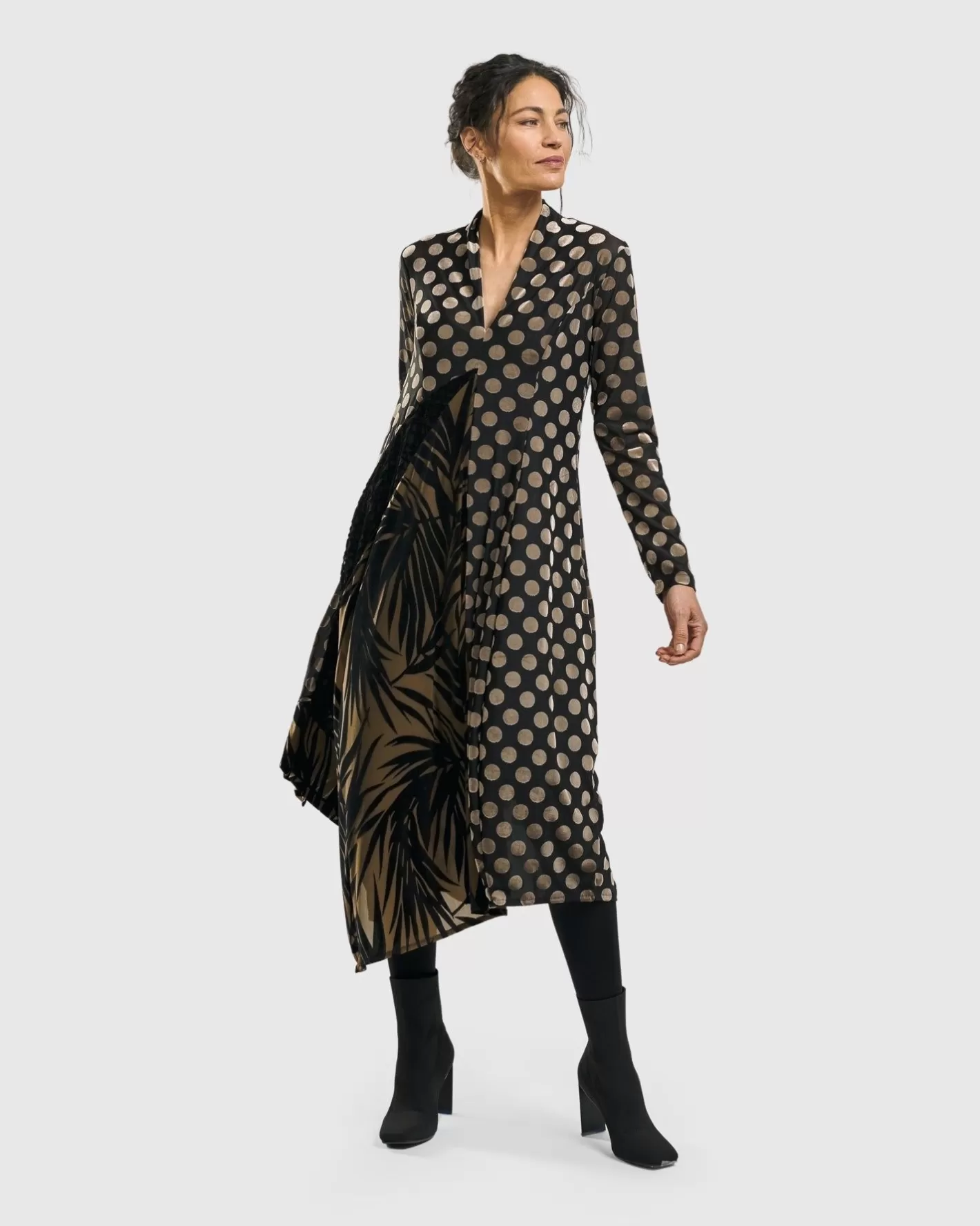 Equinox Cocoon Dress, Gold | Alembika Discount