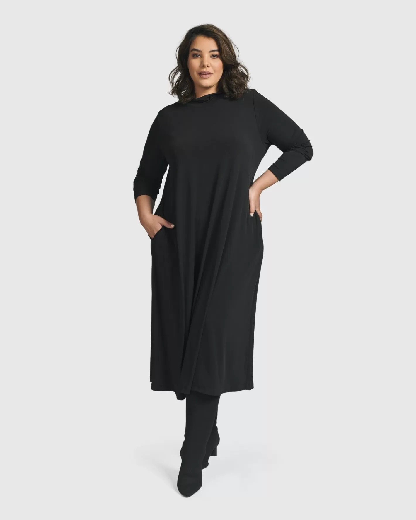 Essential A Line Dress, Black | Alembika Fashion