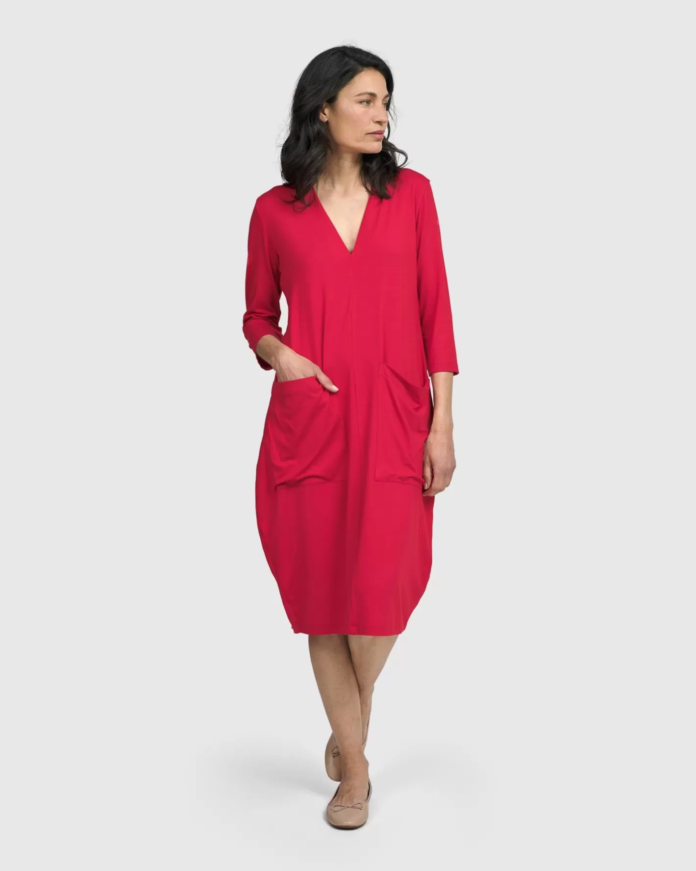 Essential Cargo Dress, Red Rose | Alembika Outlet