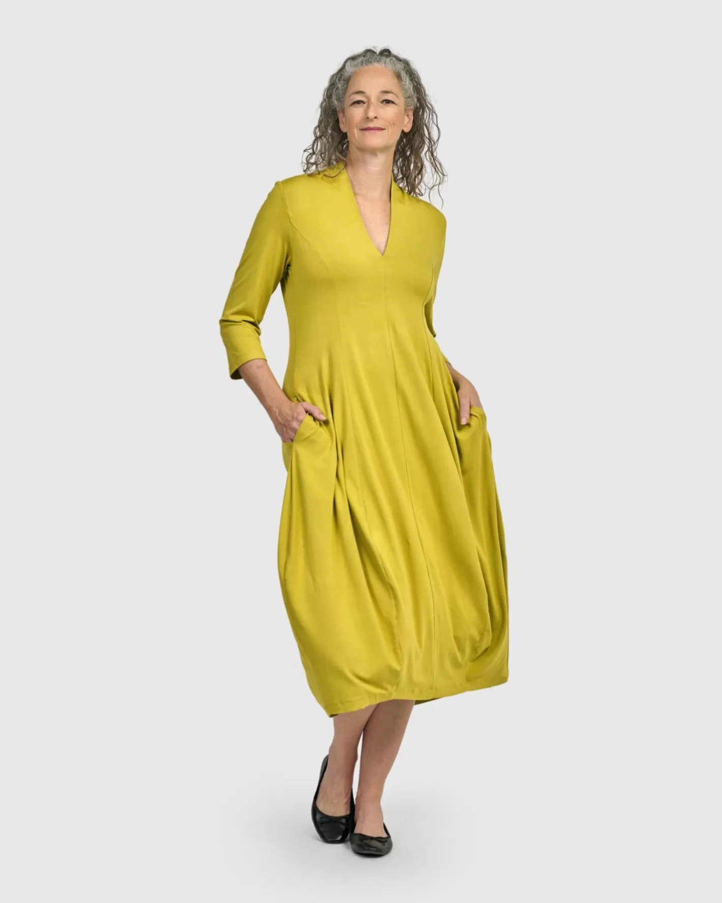 Essential Cocoon Dress, Lime | Alembika Clearance