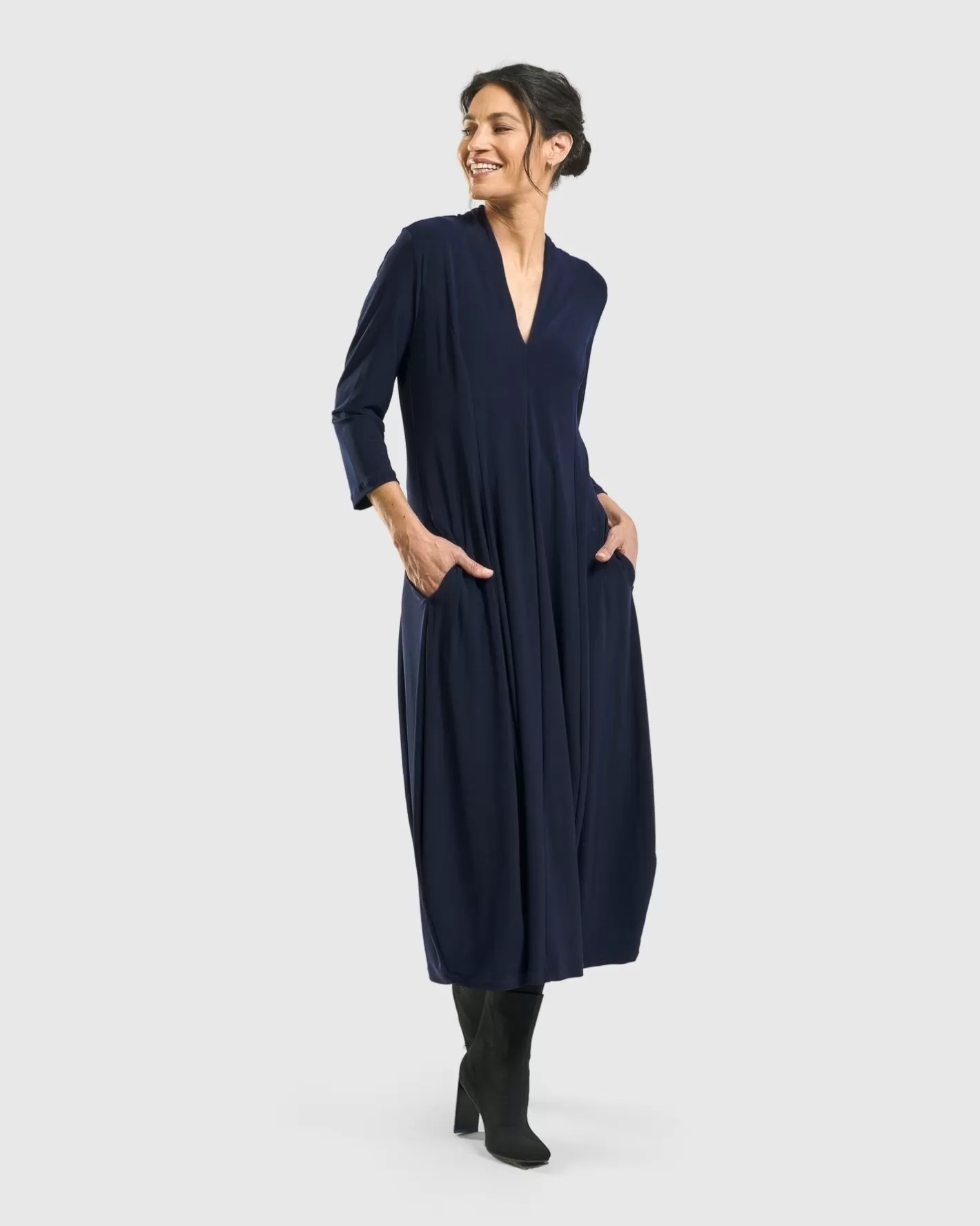 Essential Cocoon Dress, Night | Alembika Flash Sale