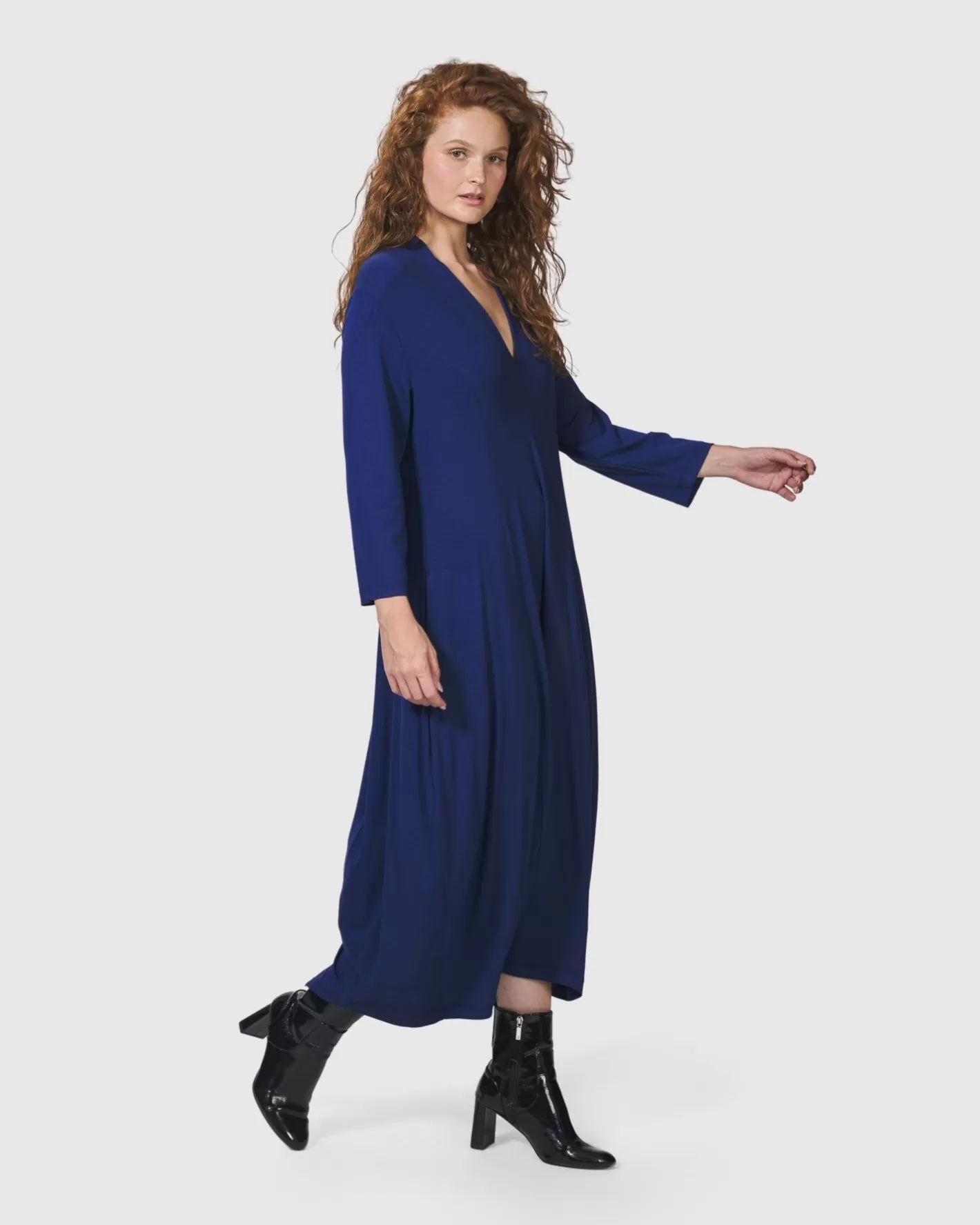 Essential Cocoon Dress, Royal Blue | Alembika Cheap