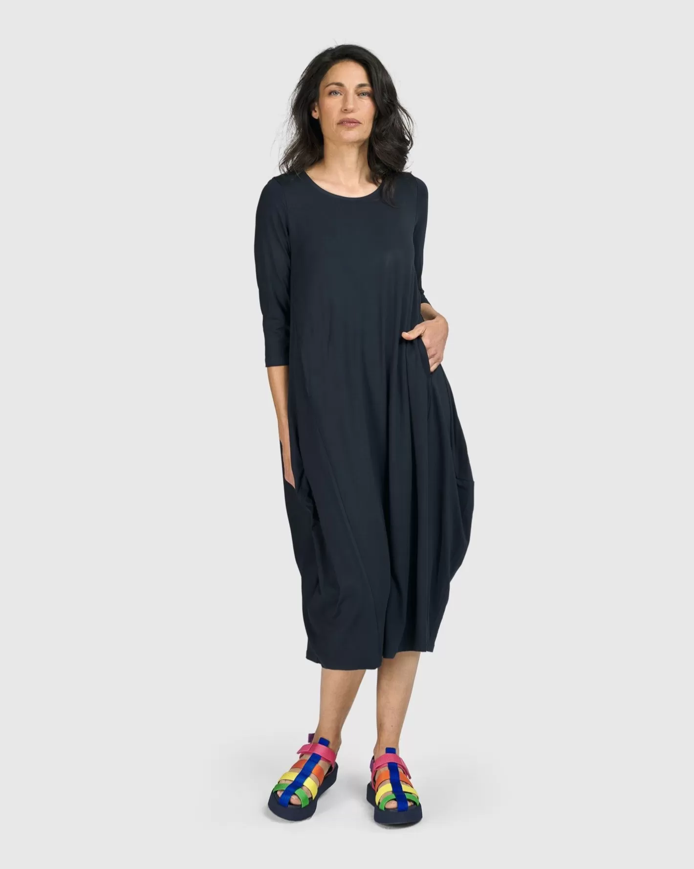 Essential Relaxed Midi Dress, Ocean | Alembika Best