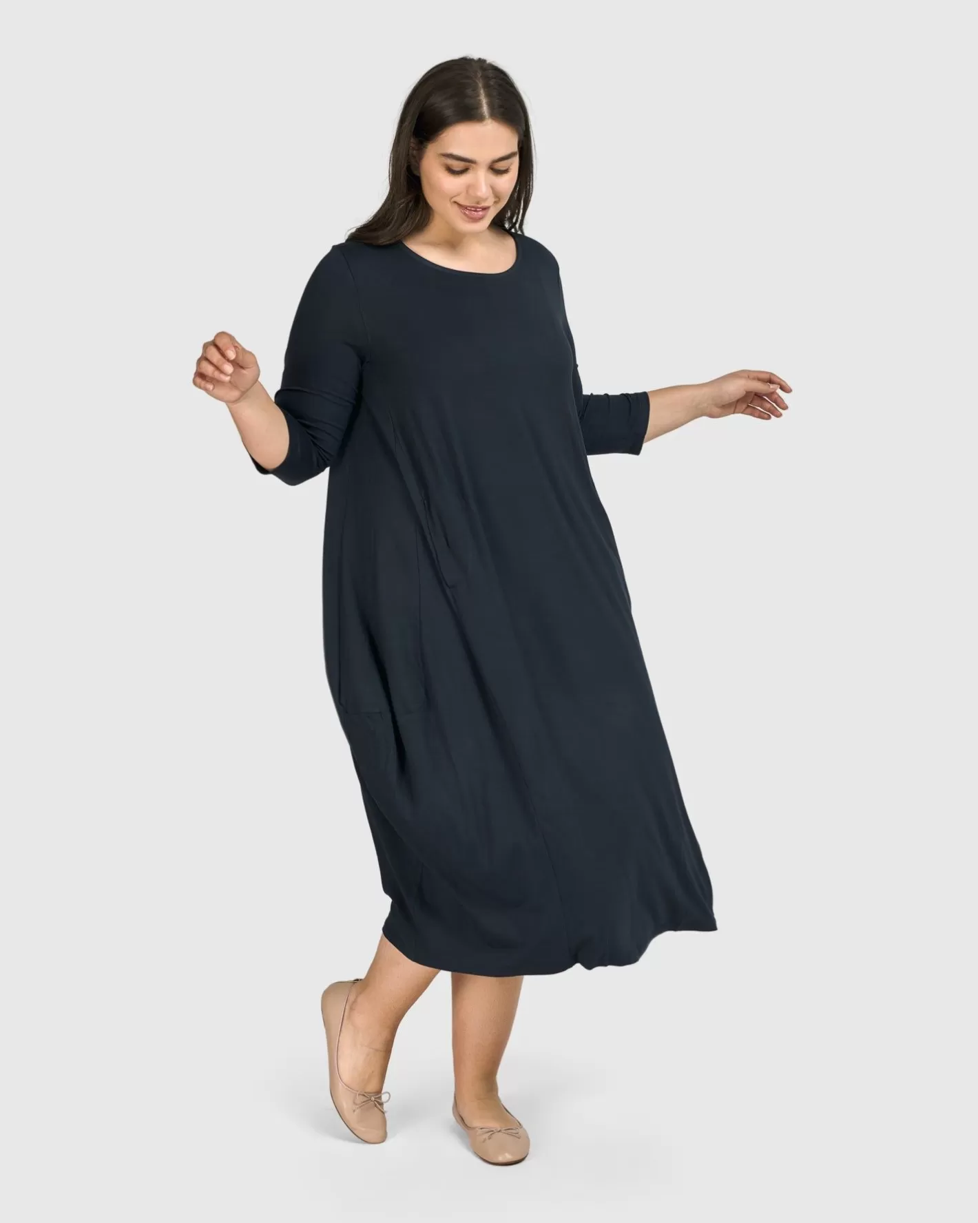 Essential Relaxed Midi Dress, Ocean | Alembika Best