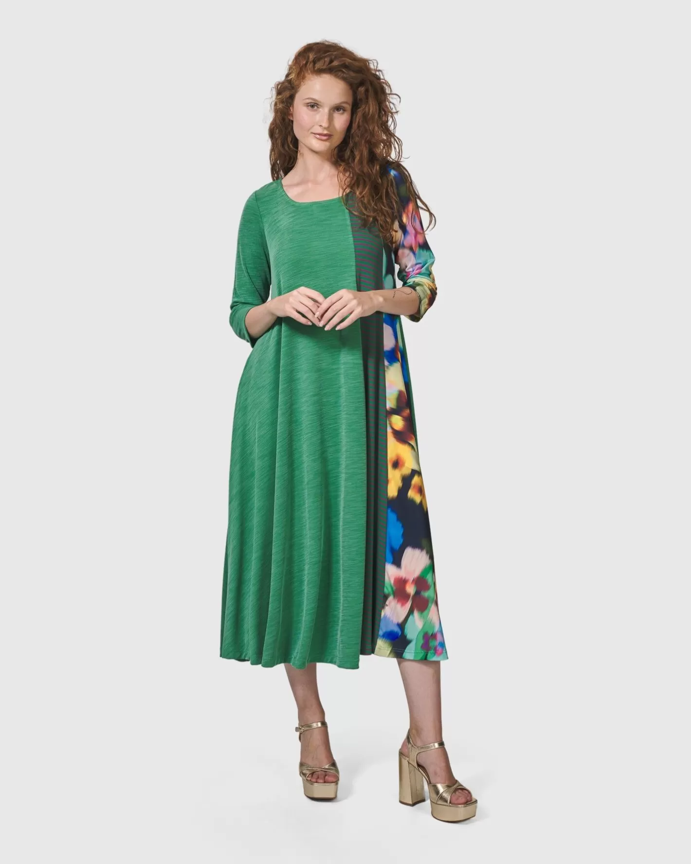 Forget-Me-Not A-Line Maxi Dress, Garden | Alembika Hot