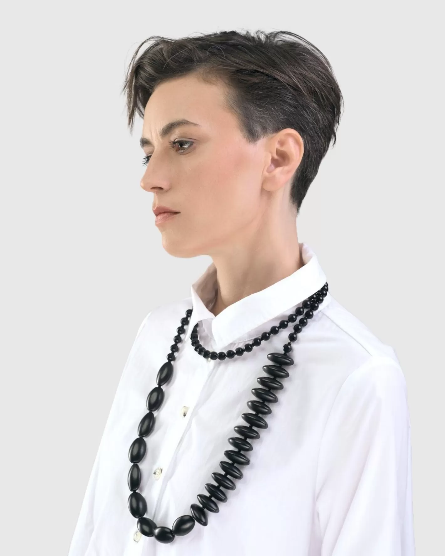 Fuji Bead Necklace, Black | Alembika Flash Sale