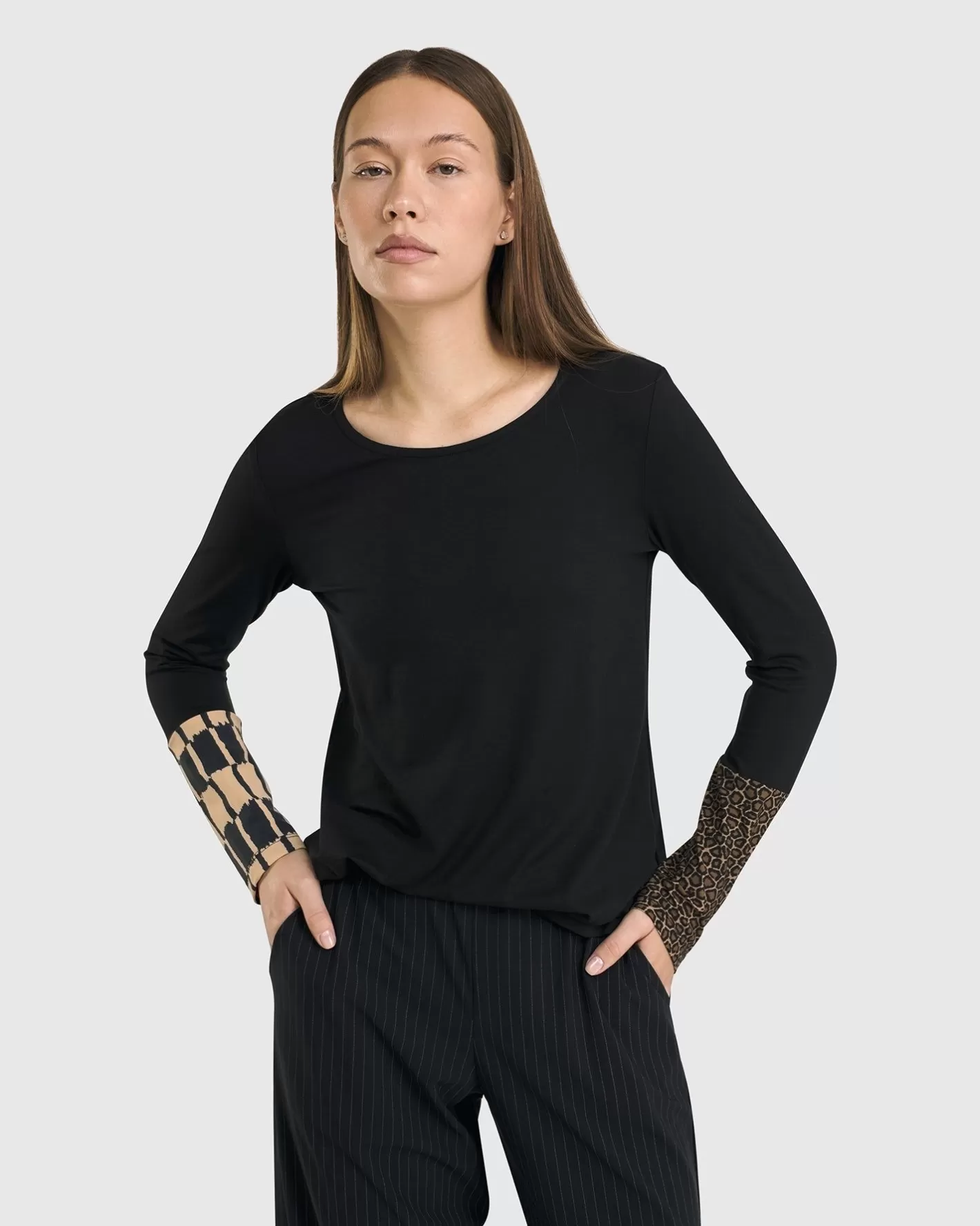 Go-To Long Sleeve Top, Coffee | Alembika New