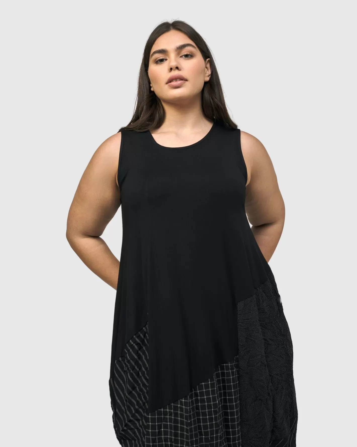 Hestia Sleeveless Cocoon Dress, Mix | Alembika Hot