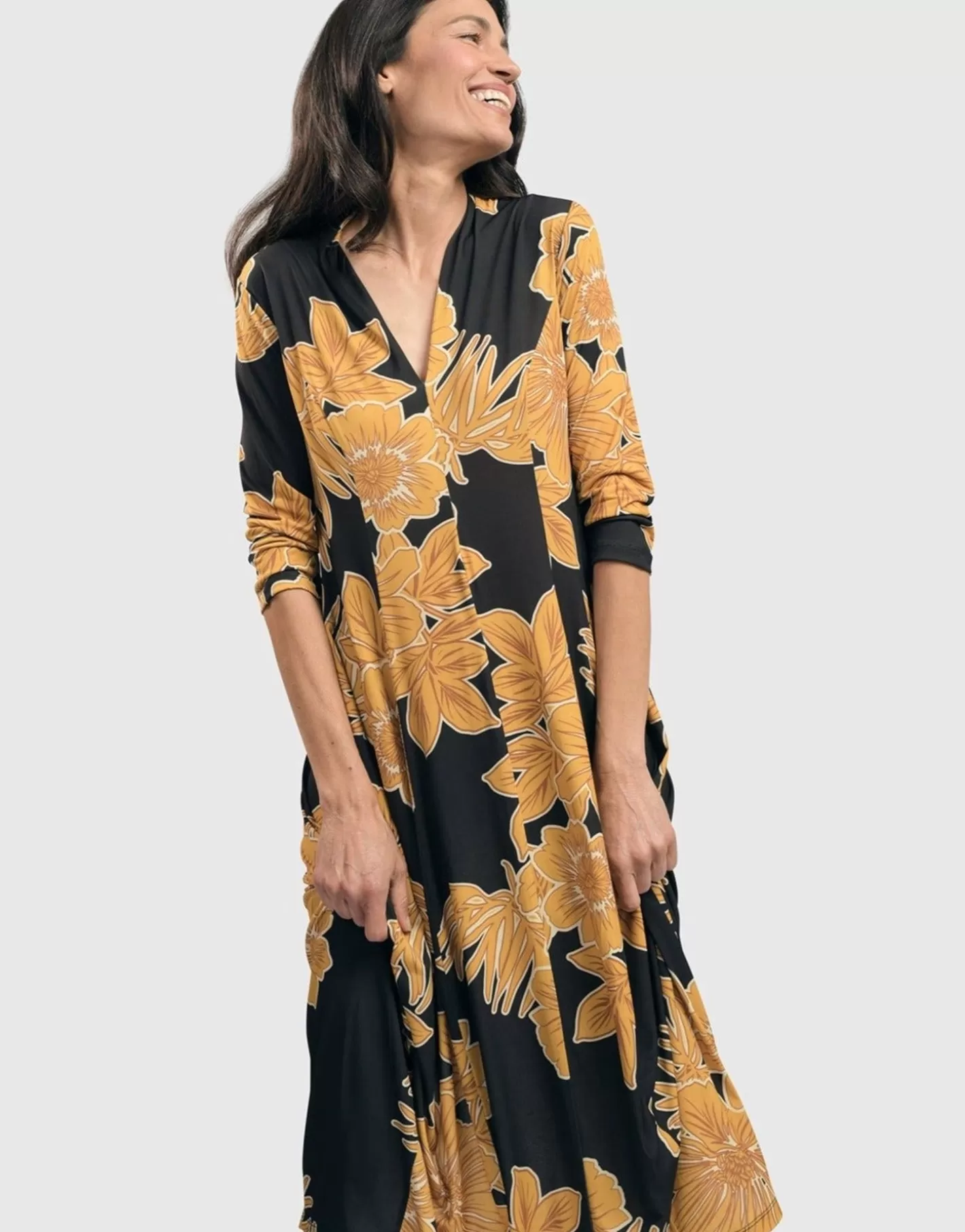 Island Cocoon Dress, Gold | Alembika Shop