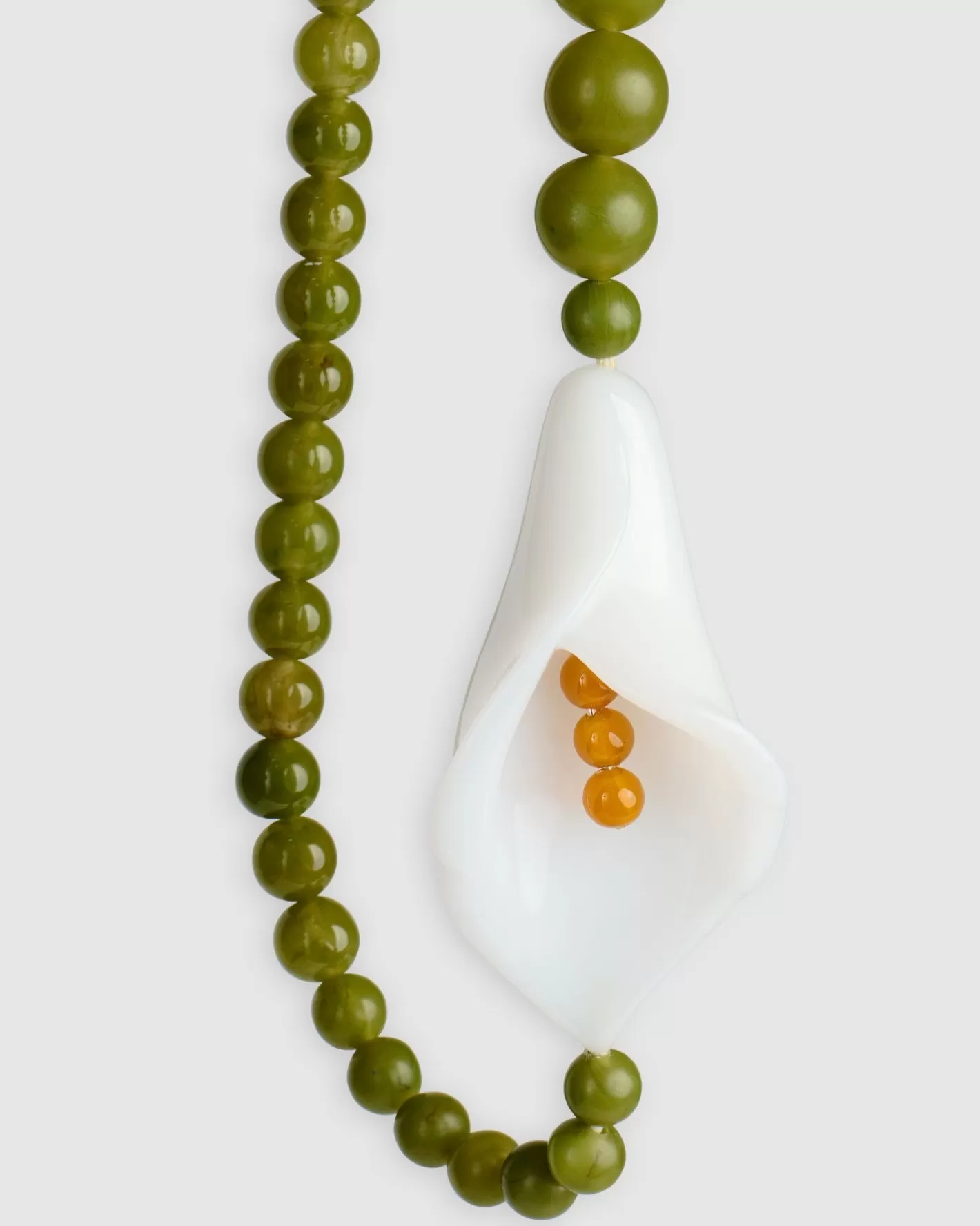 Lily Bead Necklace, Green | Alembika Hot