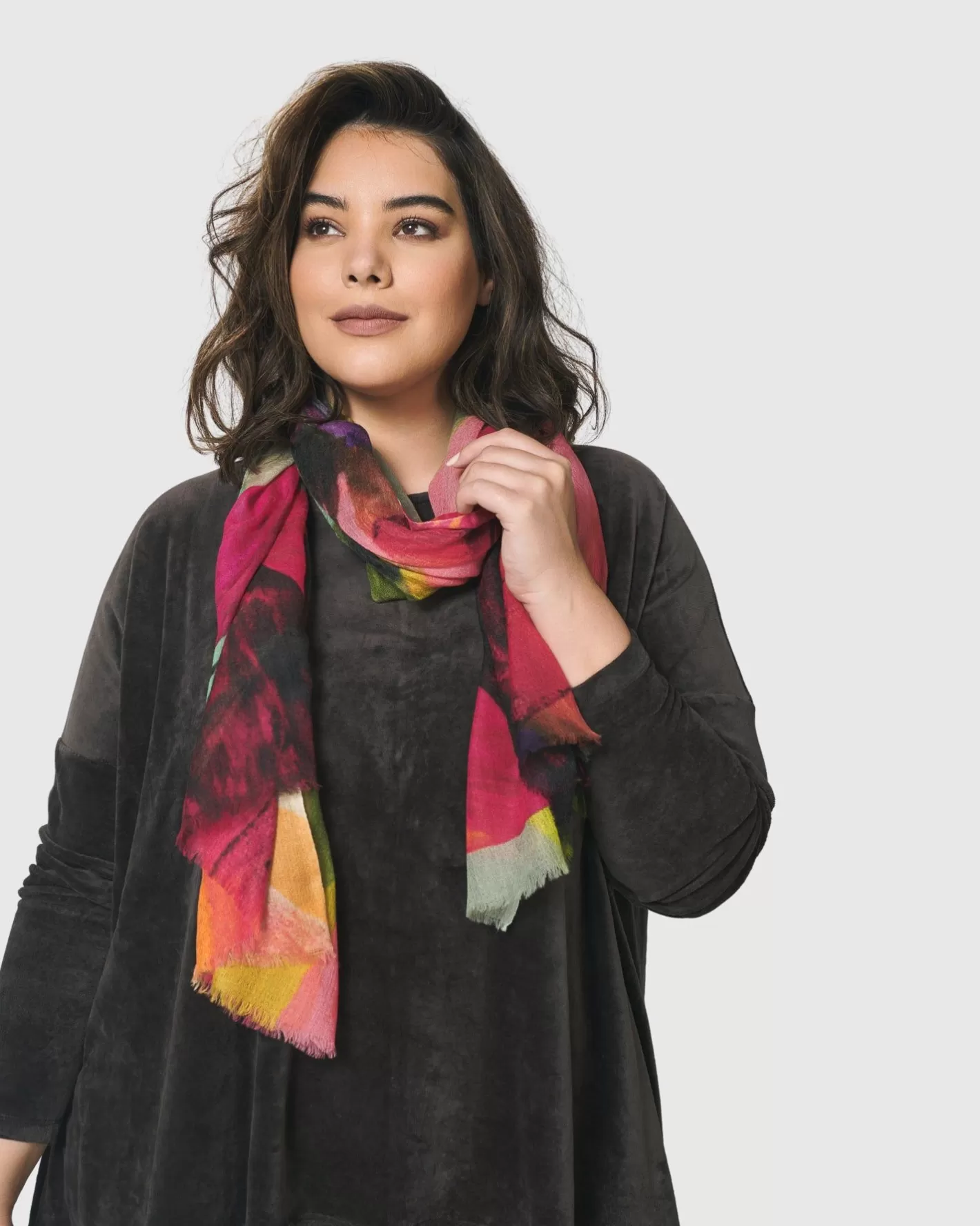 Museum Piece Scarf, Leaves | Alembika Fashion