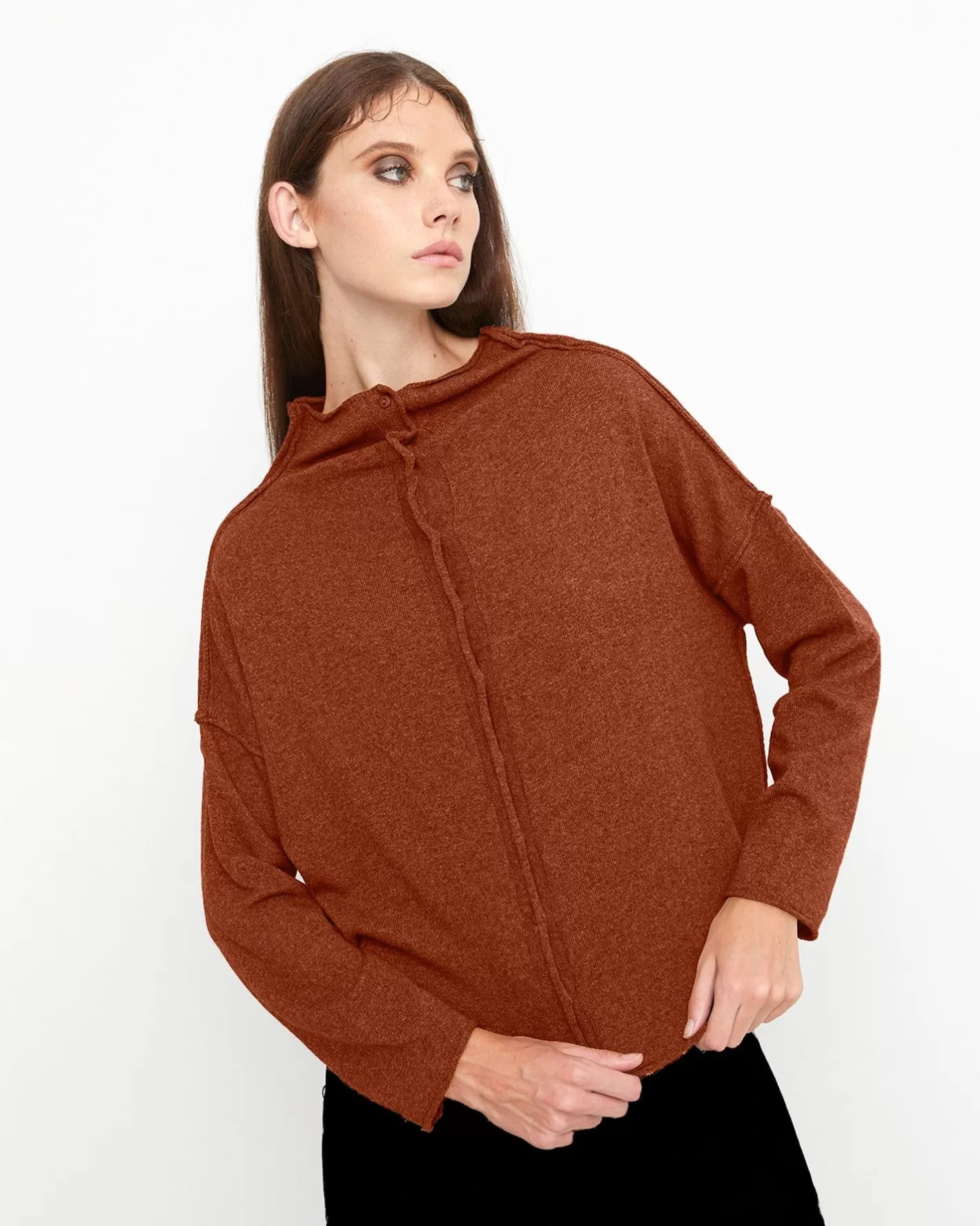 Ozai N Ku Idealist Cardigan, Rust | Alembika Store