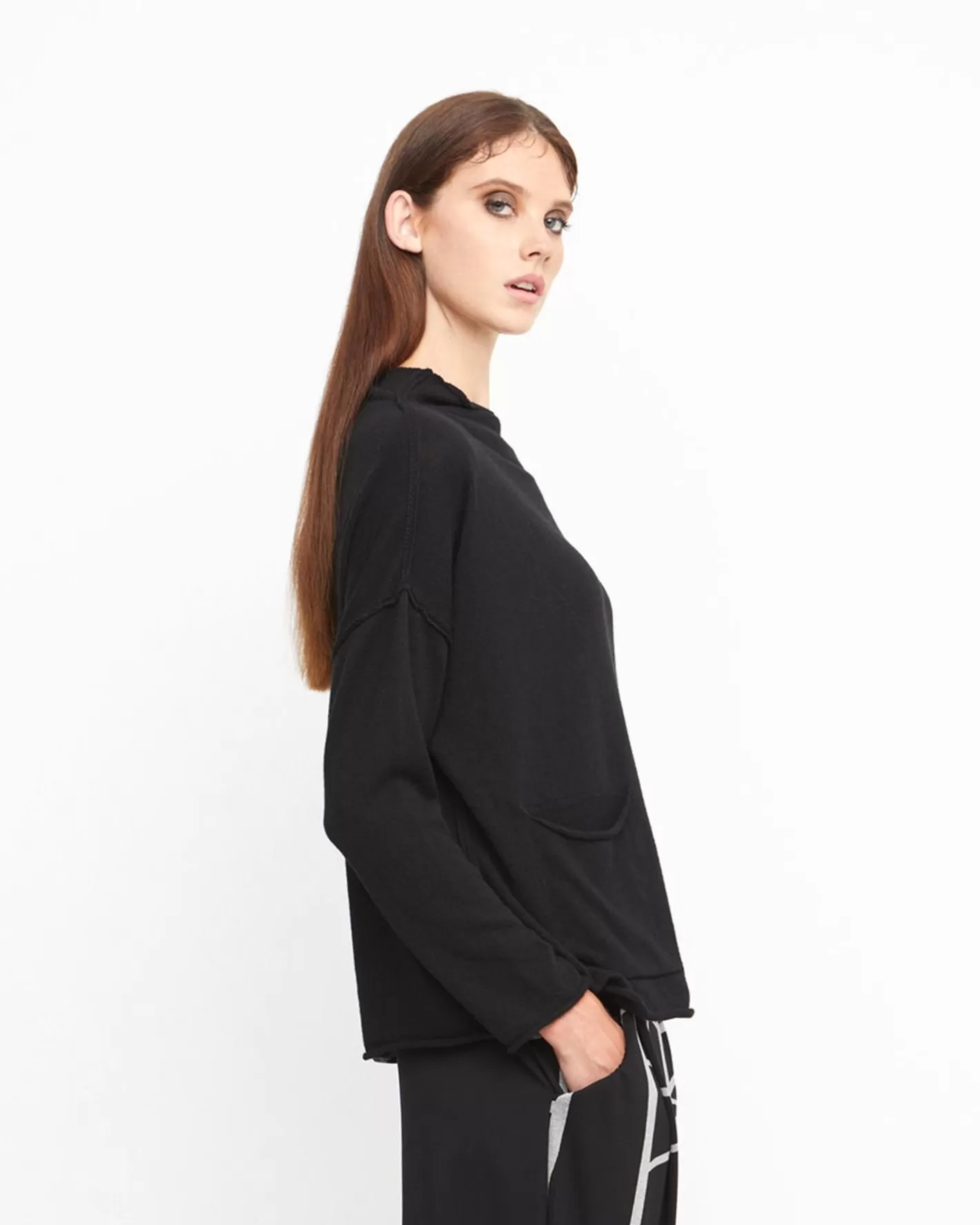 Ozai N Ku Techie Sweater Top, Black | Alembika Clearance