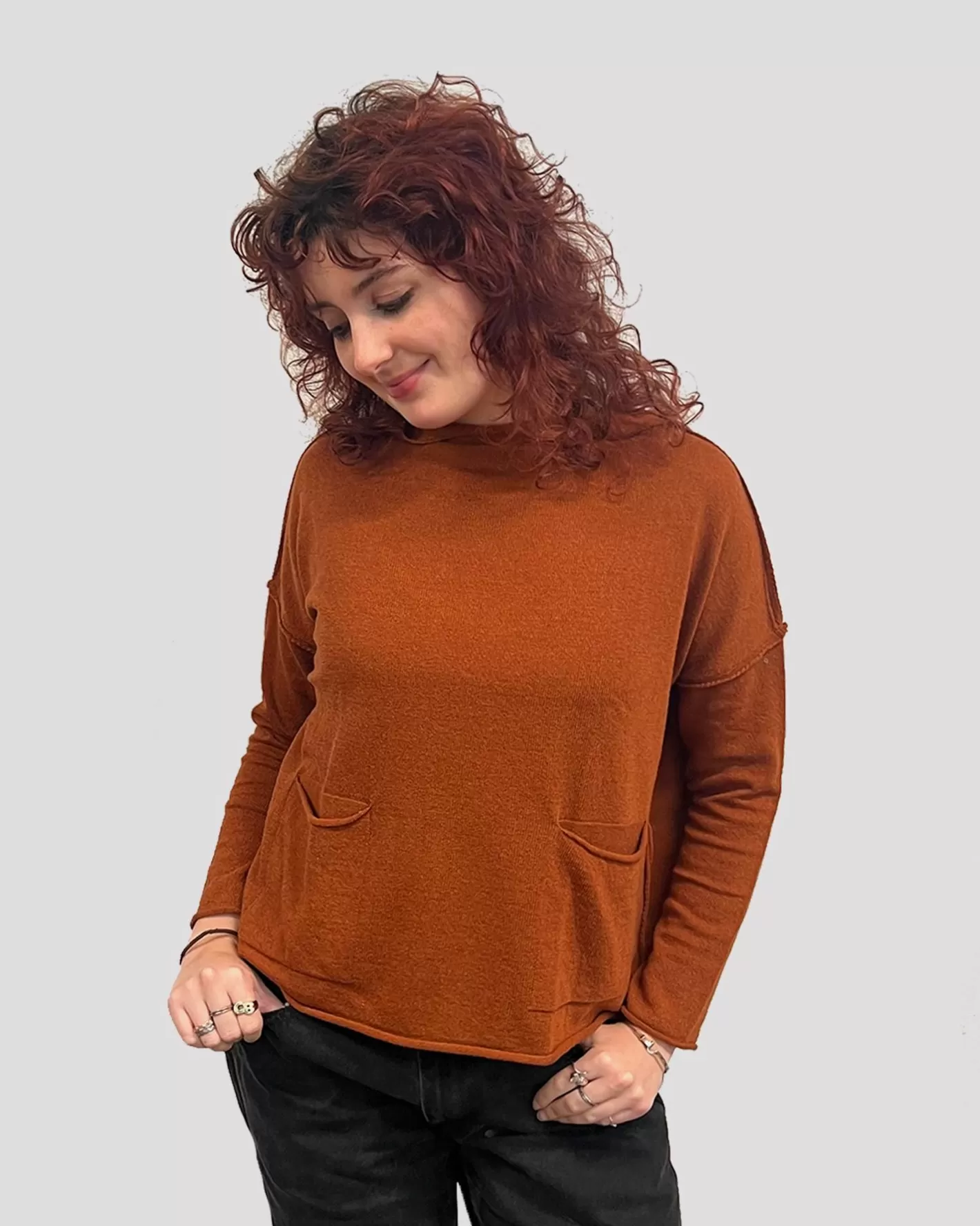 Ozai N Ku Techie Sweater Top, Rust | Alembika Best Sale