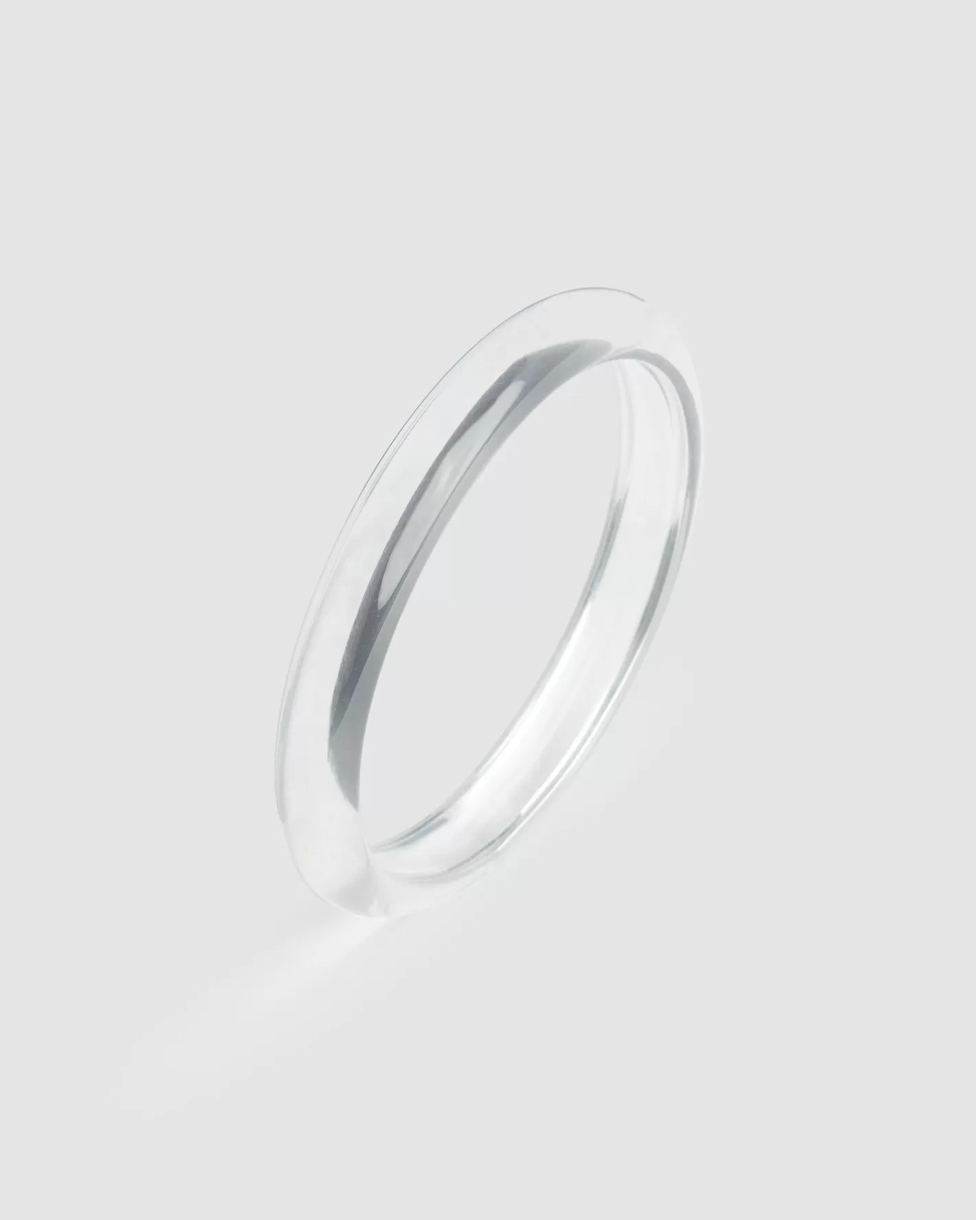 Rounded Bangle Bracelet, Clear | Alembika Fashion