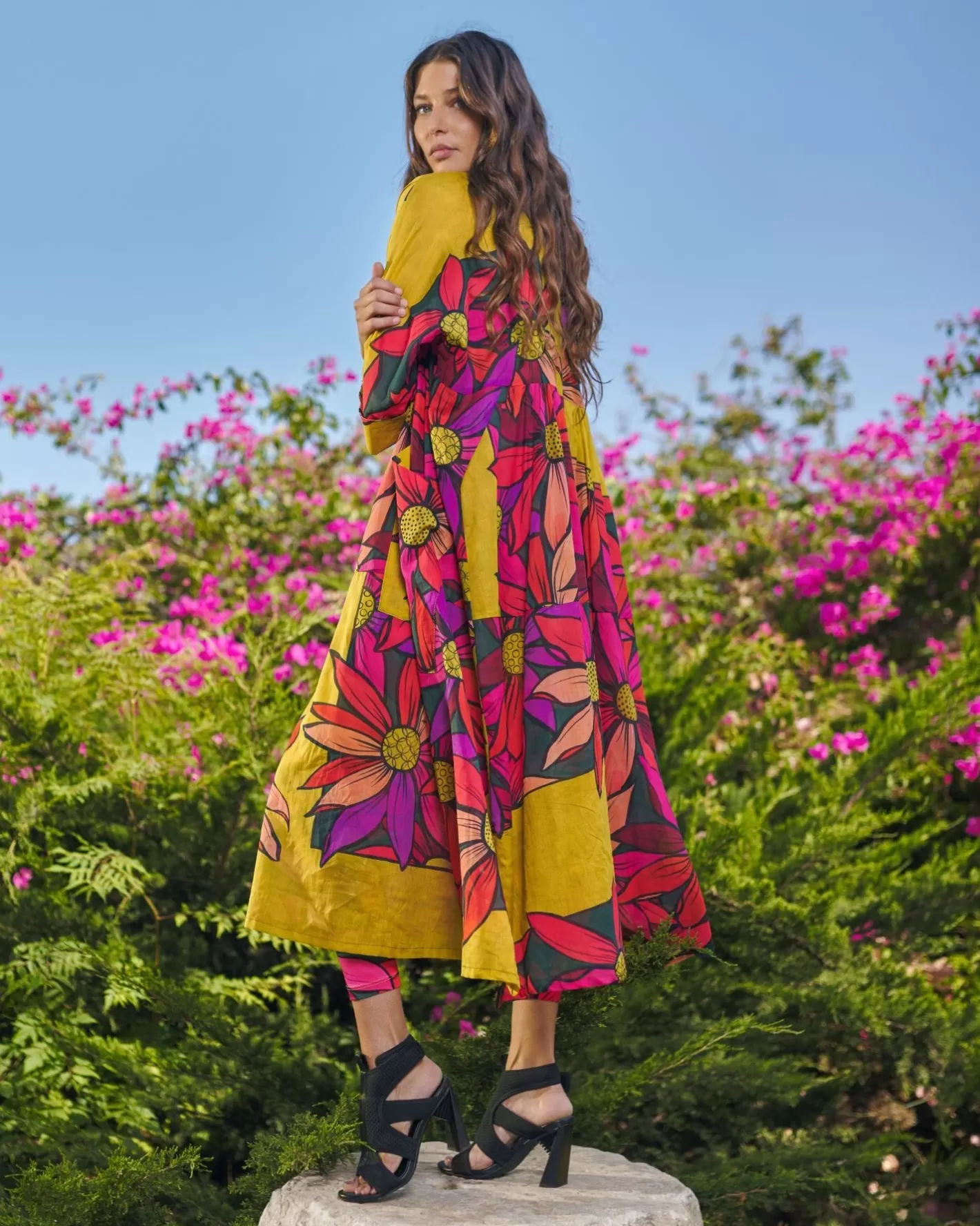 Saffron Shirt Dress, Bouquet | Alembika New