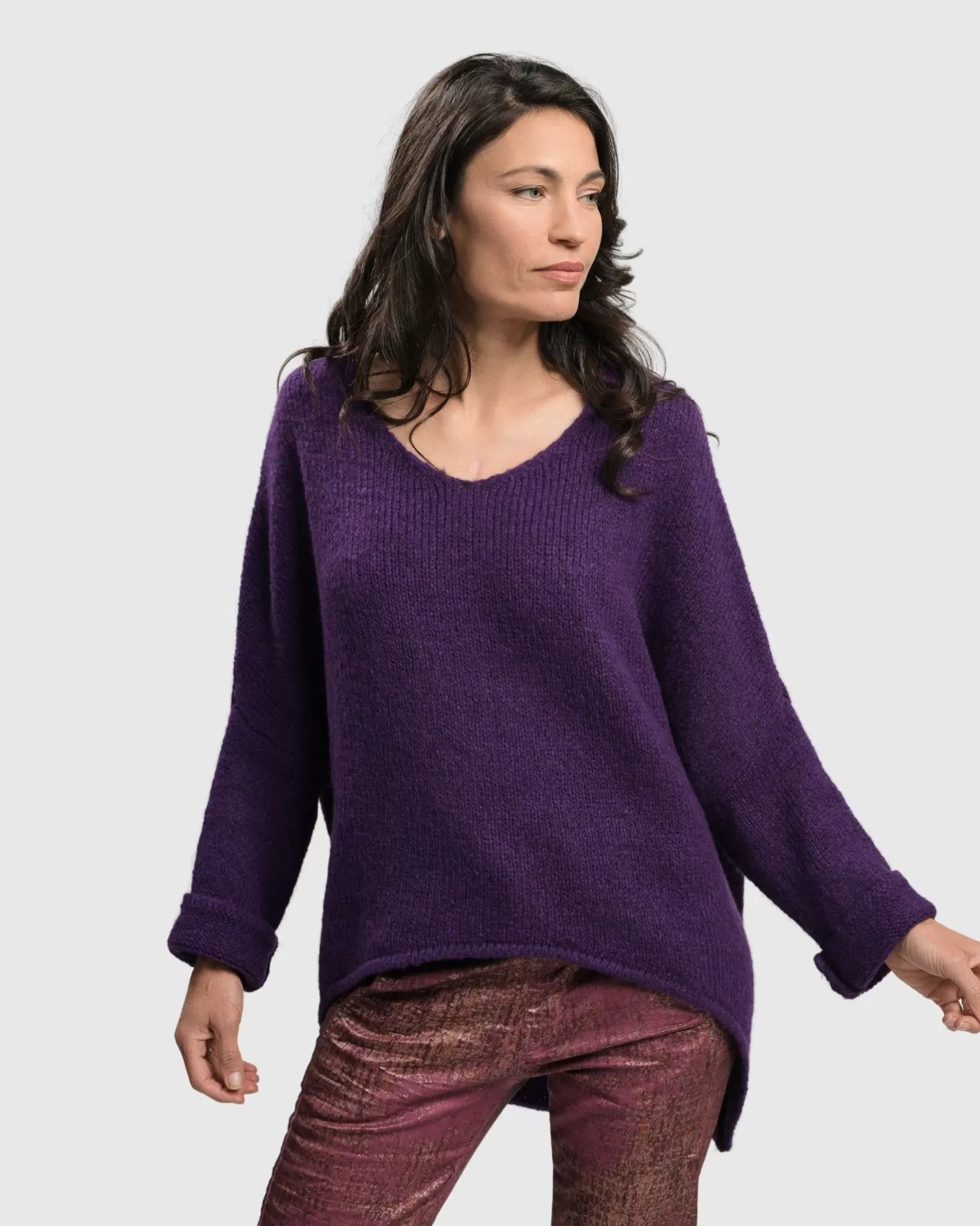 Siesta Oversized Sweater, Purple | Alembika New