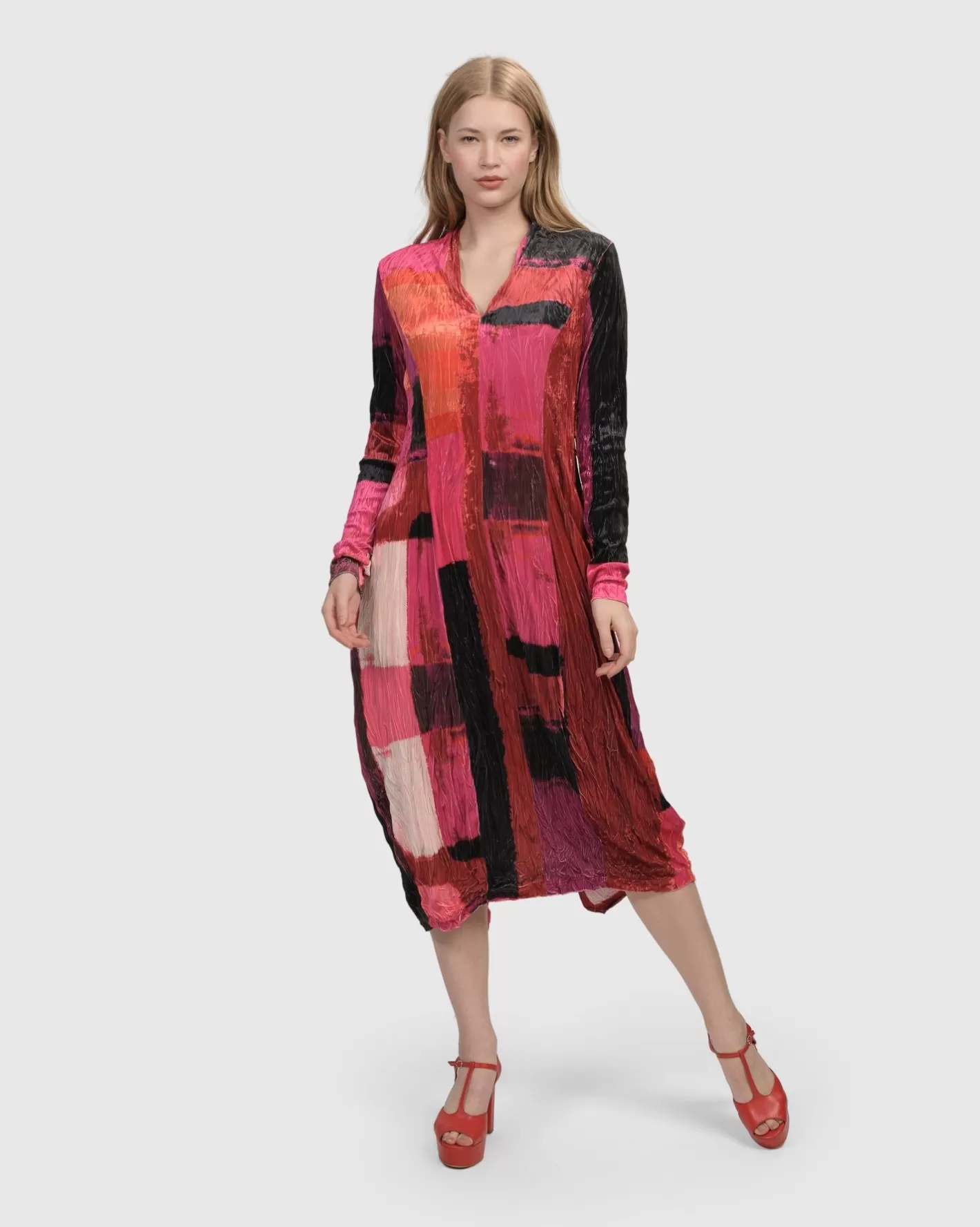 Sunset Strip Cocoon Dress, Magenta | Alembika New