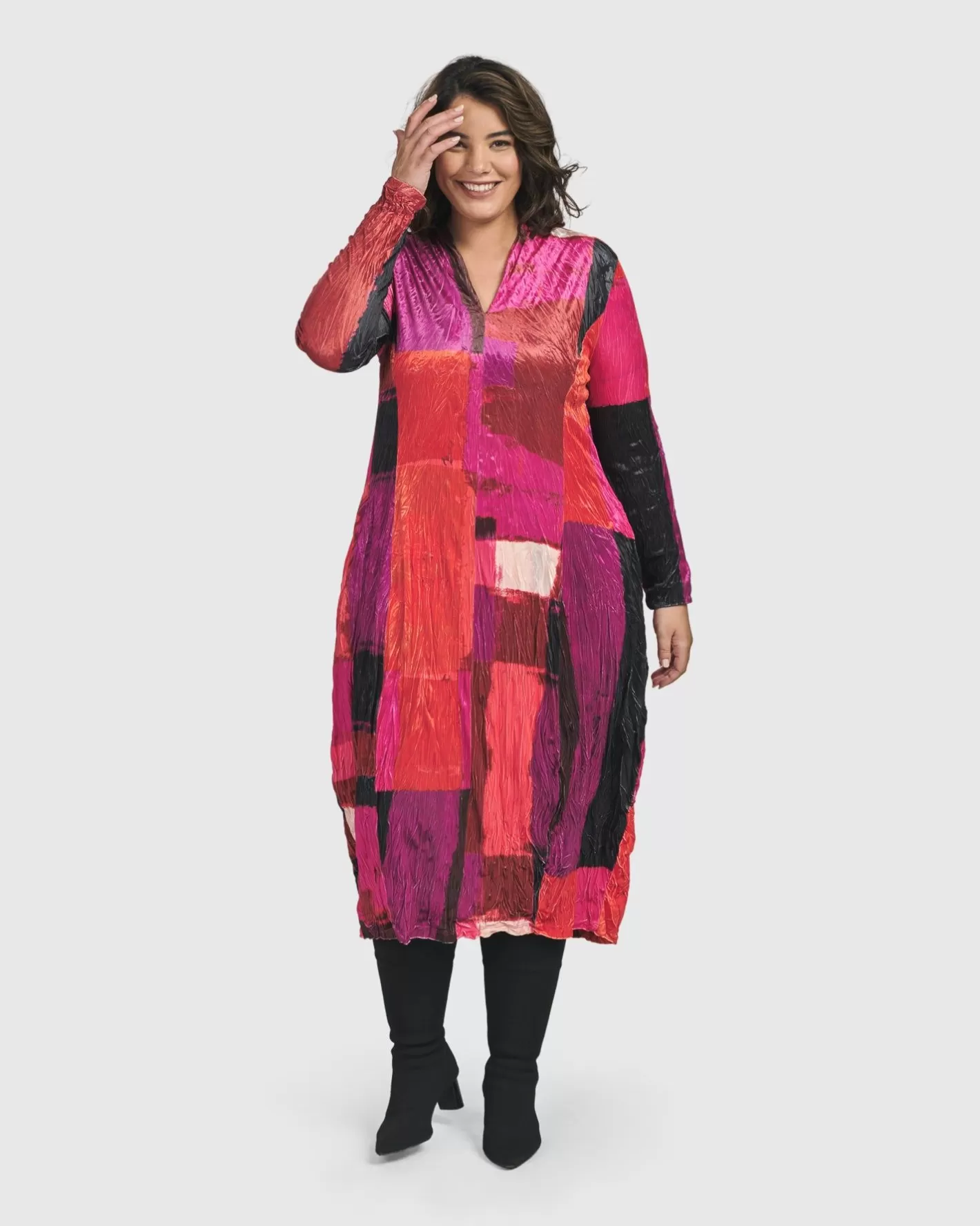 Sunset Strip Cocoon Dress, Magenta | Alembika New