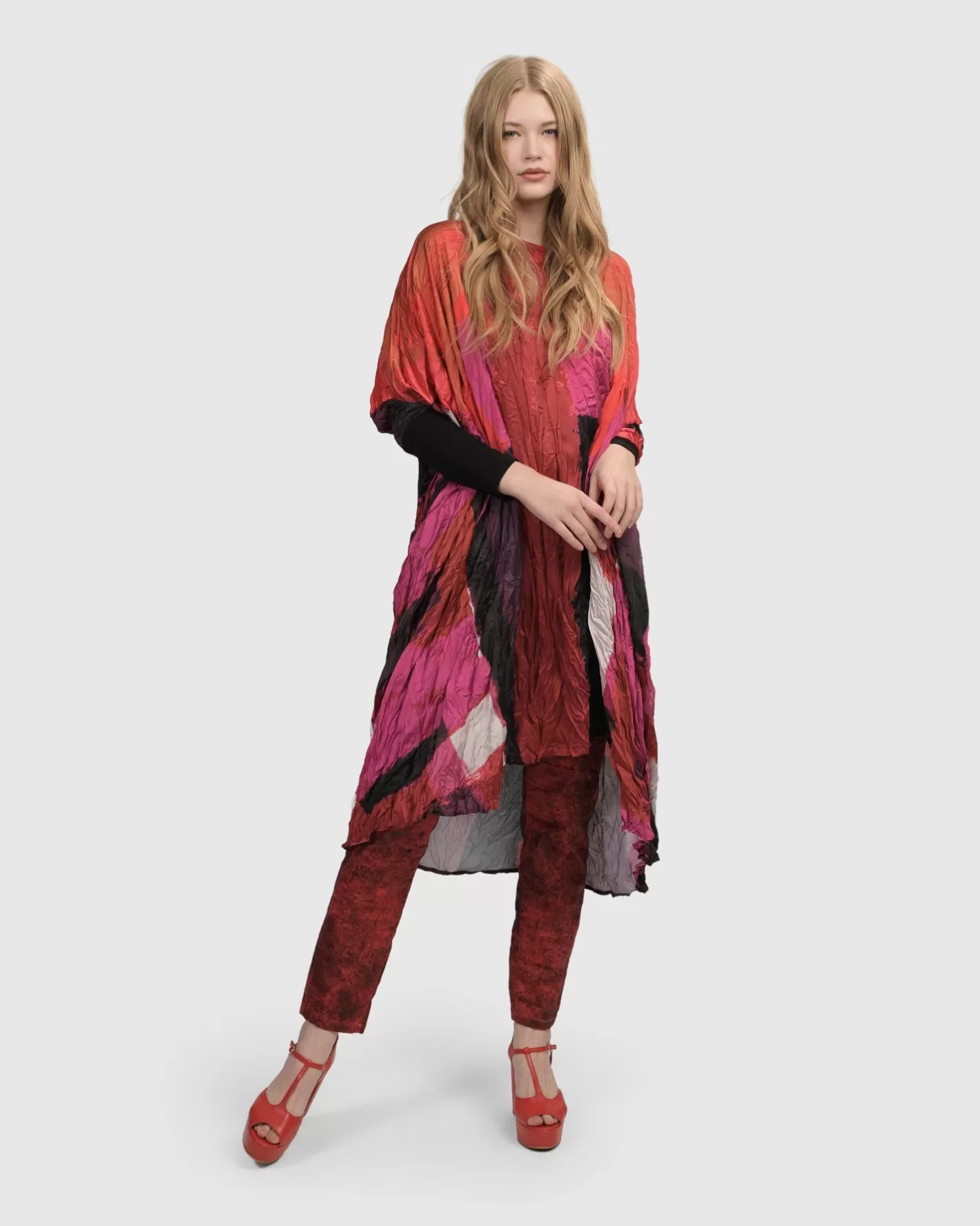 Sunset Strip Muumuu Dress, Magenta | Alembika Outlet