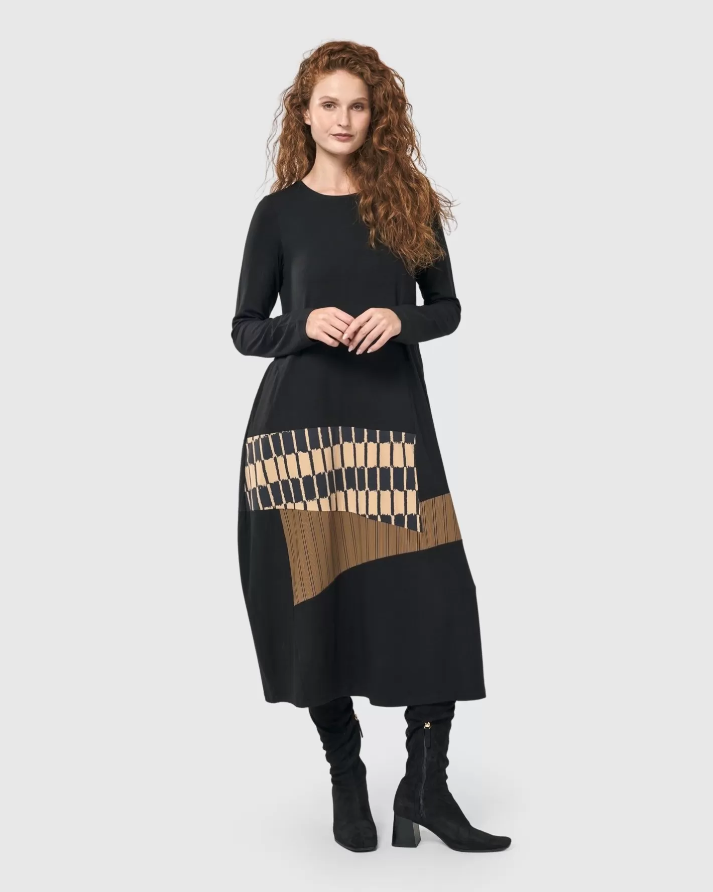 Sycamore Cocoon Dress, Coffee | Alembika Best Sale