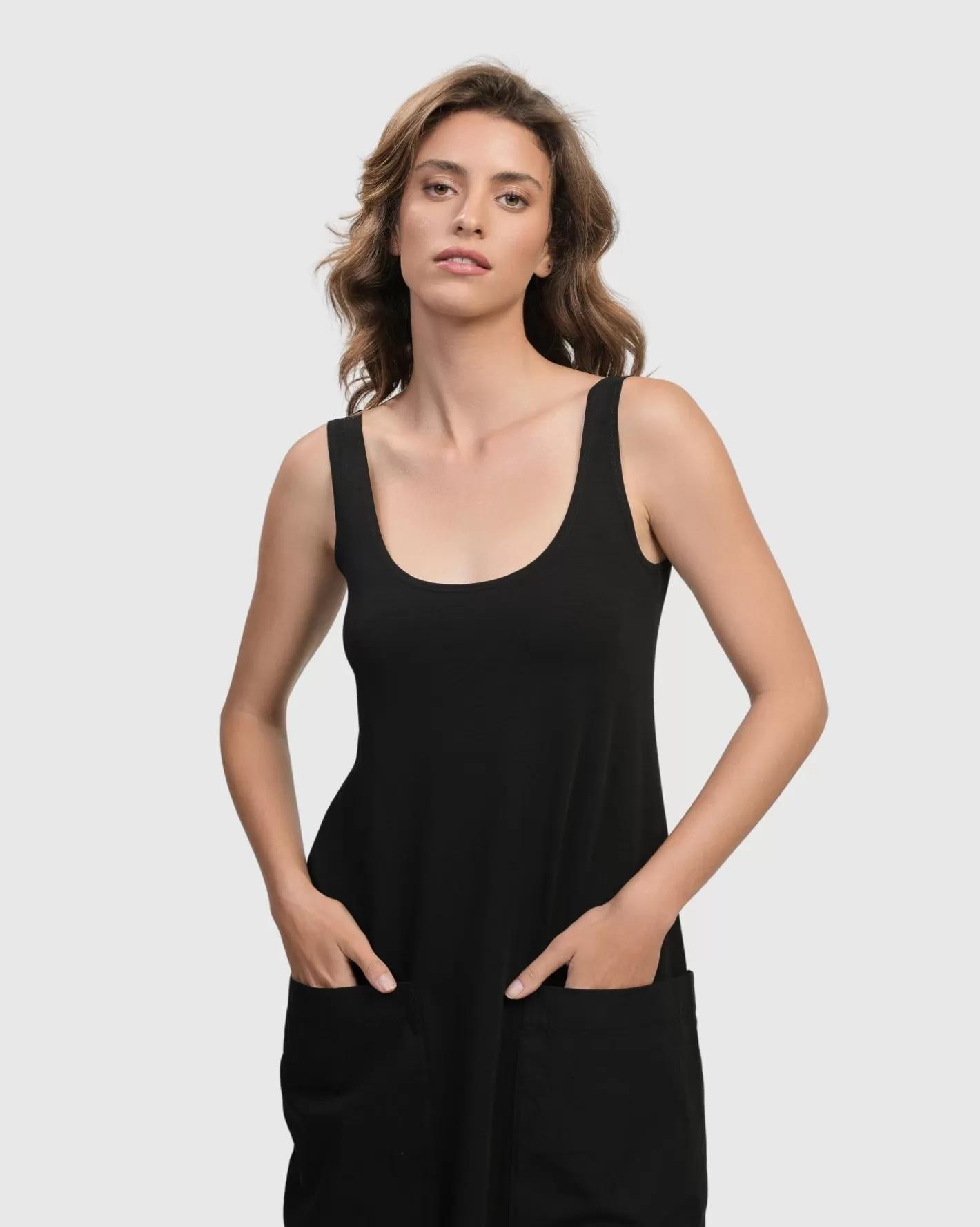 Urban Maxi Tank Dress, Black | Alembika Fashion