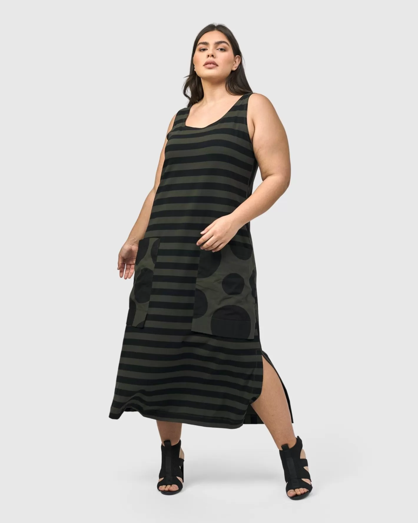 Urban Maxi Tank Dress, Khaki | Alembika Cheap